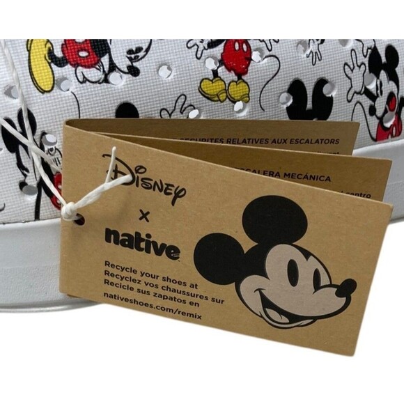 Native Shoes Men\'s Size 10 Women\'s 12 White Jefferson Print Mickey Mouse Disney main image 10